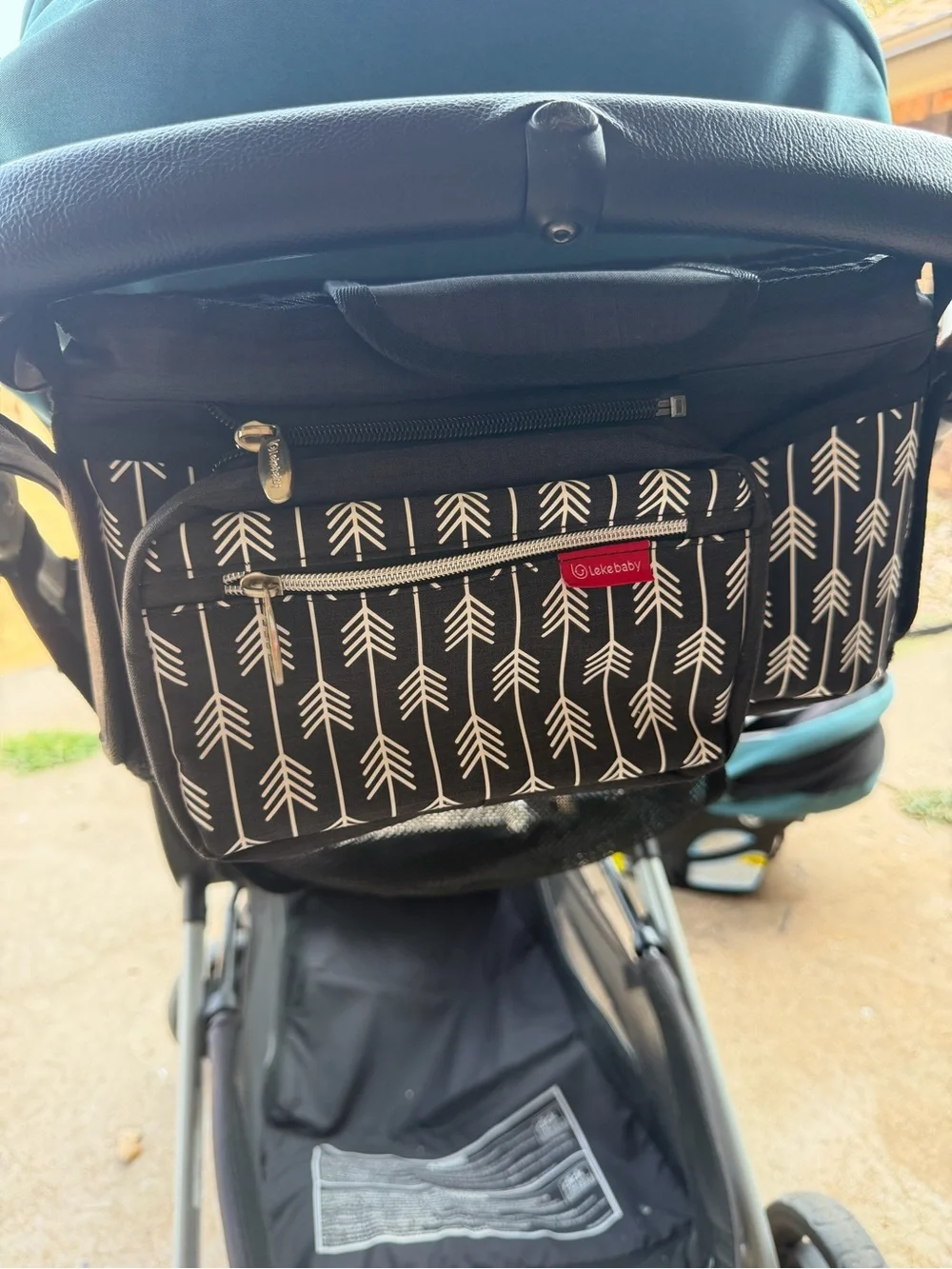 Black Arrow-Print Baby Bag - Organized Diaper Tote